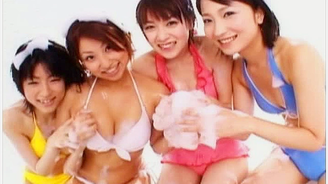 Asian Beauties Akina & Friends Play Together Passionately