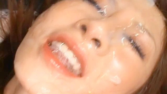 Rara Hojo Gets Covered In Cum During Crazy Asian Bukkake Orgy