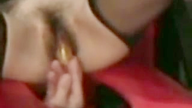 Seductive Japanese in Black Stockings Masturbates Cunt