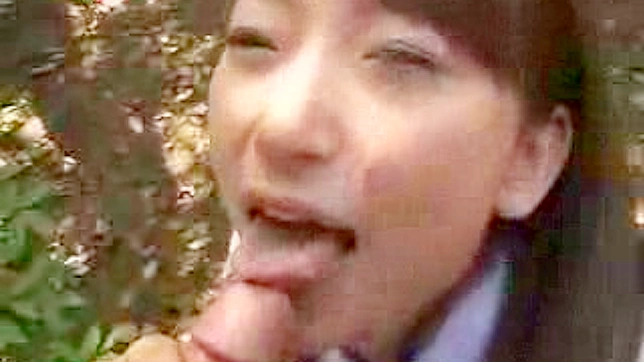 Japanese Beauty Gives Kneeling Blowjob for Pleasure