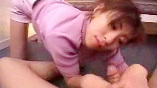 Tiny 18+ Japanese Cutie Gives Handjob Inside Passionately