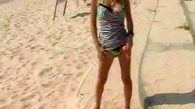 Shameless Japanese Lingerie Babe Frolics Outdoors Seductively