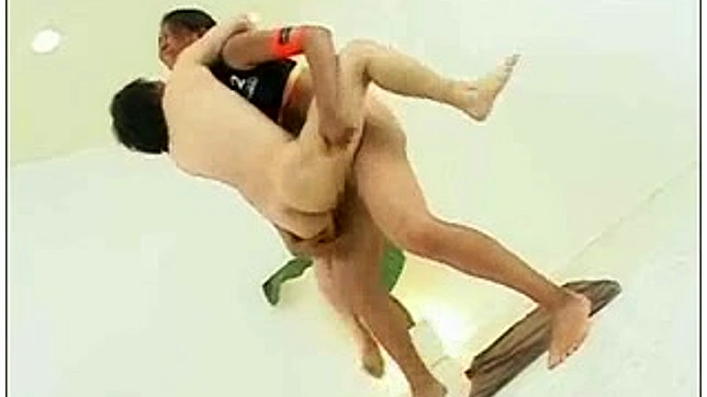 Short Man's Big Joy Riding Tall Woman's Deep Pussy Delightfully