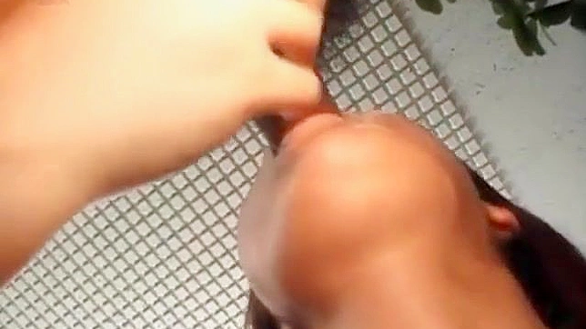 Sexy Japanese Beauty Blows Hairy Cock Close-Up Seductively