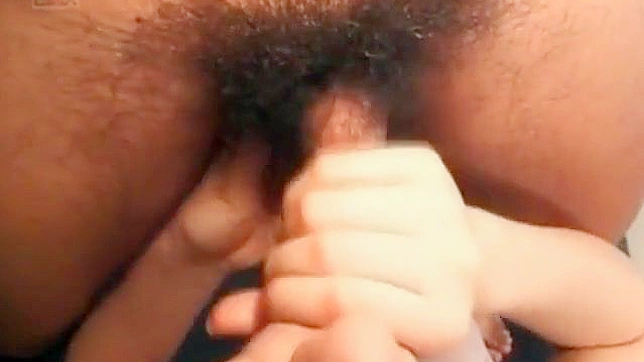 Sexy Japanese Beauty Blows Hairy Cock Close-Up Seductively