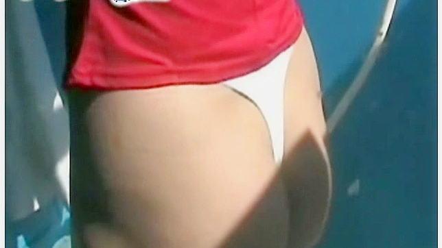 Hot Sporty Blonde Changes Black Panties Indoors Seductively