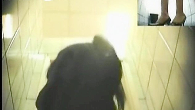 Adorable Teen 18+'s Long Legs Dazzle During Toilet Playtime Fun