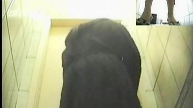 Adorable Teen 18+'s Long Legs Dazzle During Toilet Playtime Fun