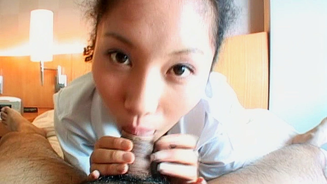 Curly-Haired Japanese Guy Gives Mind-Bending Blowjob