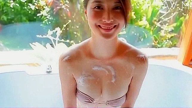 Cute Japanese Doll Shows Tits Seductively While Wearing Bikini