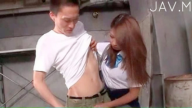 Cute Japanese Girl 18+ with Tiny 18+ Tits Expertly Sucks Cock