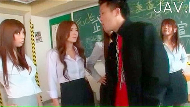 Two Lovely Asians Tease Big Erection Before Feverish Sex Act