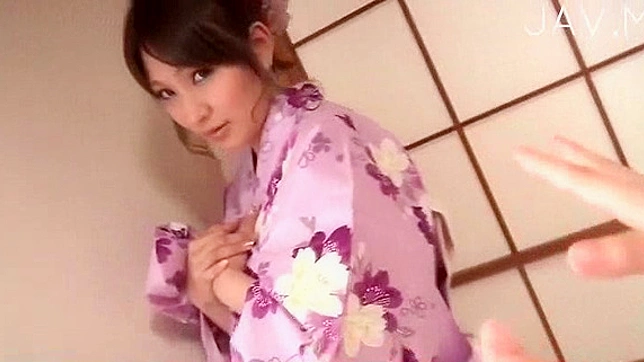 Cute Japanese Girl 18+ Shows Tits While Wearing Kimono Seductively