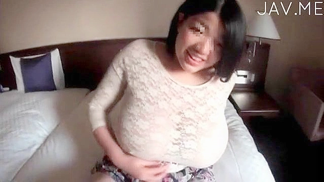 Amateur With Huge Melons Strips To Show Off Her Perfect Goodies