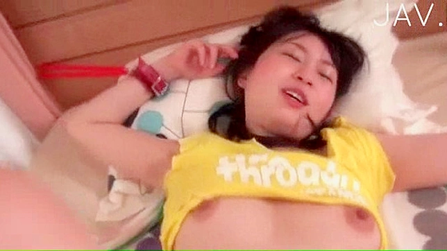 Sweet Japanese Babe Cuddles Naughty Tits for Young Pleasure Seeker