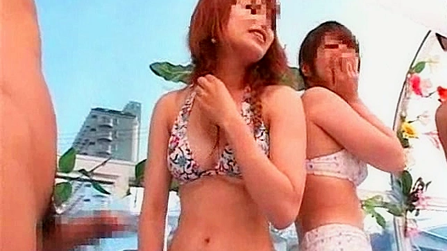 Shy Japanese Babes Show Their Cans For Money Outdoors Passionately