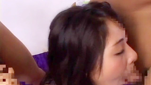 Hot Japanese Beauty Enjoys Steamy Indoor Foursome Action