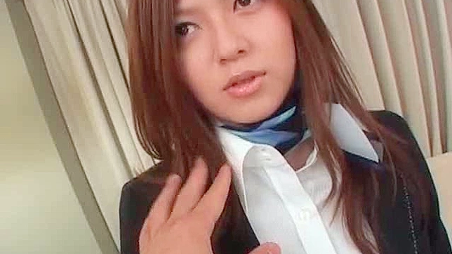 Hot Japanese Stud Takes Her Doggy Style On Sofa