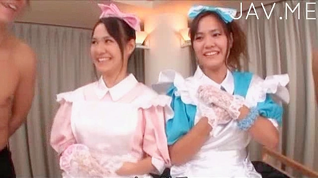 Excited Stud Fingers Japanese Babe's Plump Tits for Hot Fun