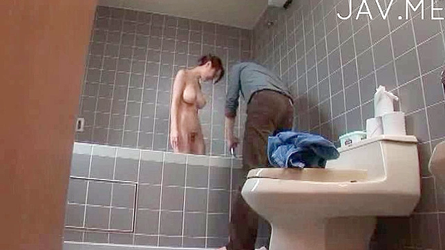 Sultry Curvy Asian Gives Warm Blowjob Under Shower Steam