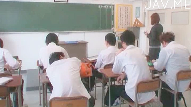 Seductive Japanese Teacher Gives Handjob To Her Favorite Student