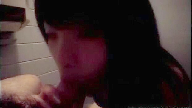 Playful Upskirt Prank Leads to Blowjob in Toilet Stall