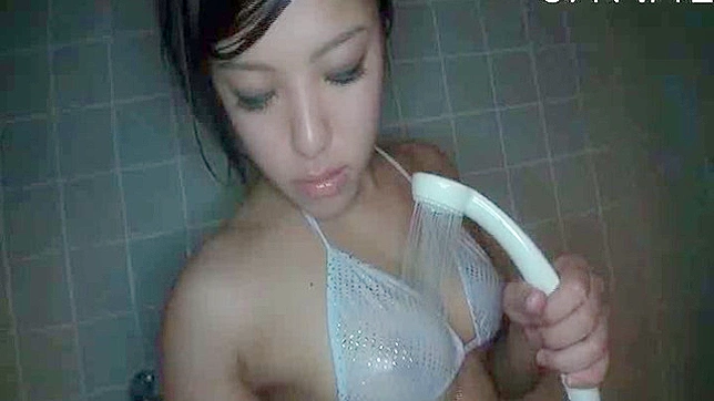 Sexy Japanese Angel Enjoys a Sultry Solo Shower
