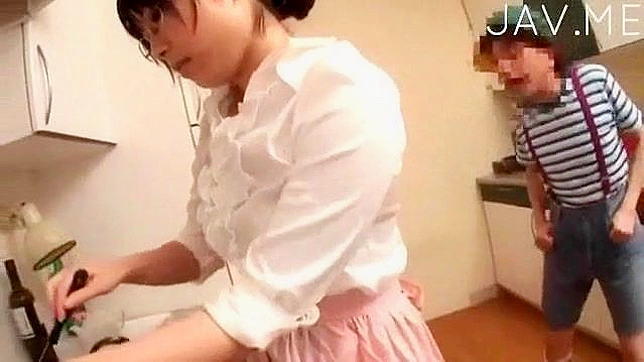 Man With Cap Drives Vibrator Into Glasses-Wearing Girl's 18+ Pussy