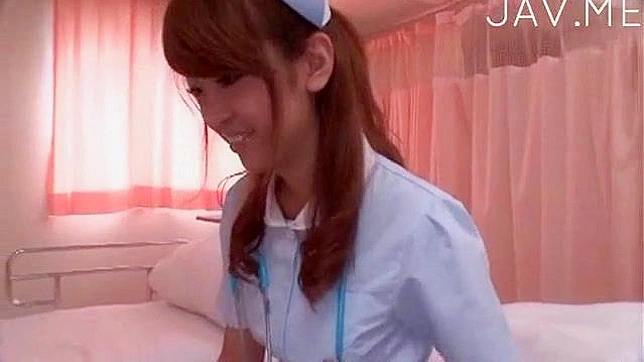 Thirsty Nurse Takes Hard Cock Deep Into Her Throat