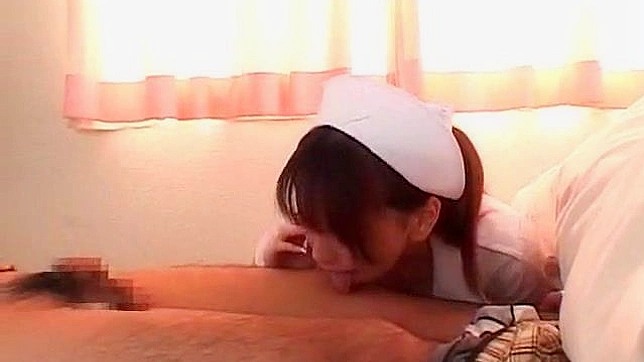 Hot Nurse Tempts Patient With Tasty Tits Before Jerking Off His Cock