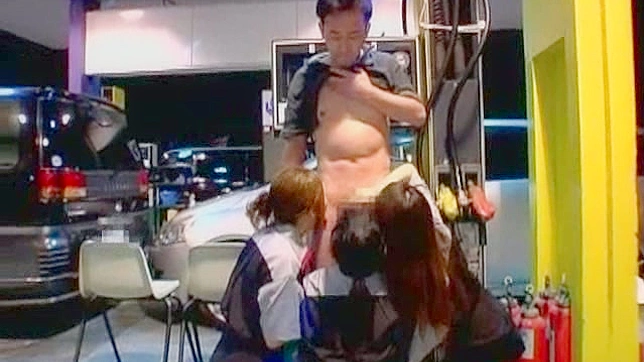 Seductive Japanese Teens 18+  Kneel Down Giving Blowjobs Expertly