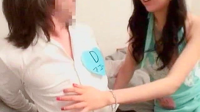 Japanese Beauty Masterfully Strokes Superb Cock Sensually