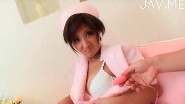 Seductive Asian Nurse Gets Wildly Aroused by Pussy Toying Fun Sessions