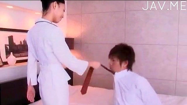 Eager Nurse Takes Big Dick Deeply Into Her Moist Mouth Sexually