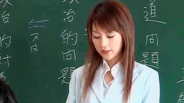 Seductive Japanese Teacher Tempts Horny Student into Steamy School Sex