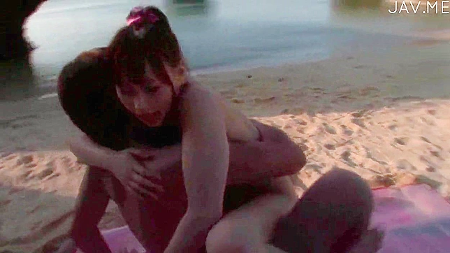 Sizzling Redhead Asian Gets Fucked & Sucked on Beach Blissfully