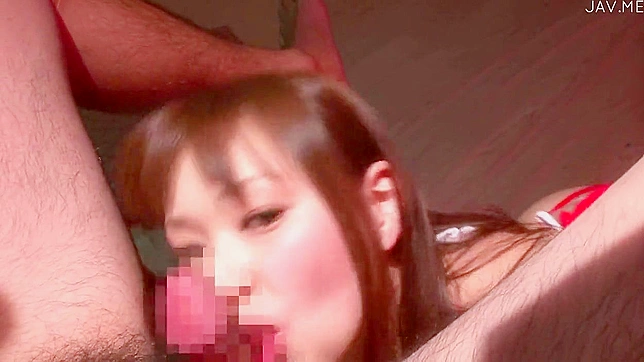 Sultry Redhead & Sexy Japanese Girl 18+ Deepthroats Big Cock