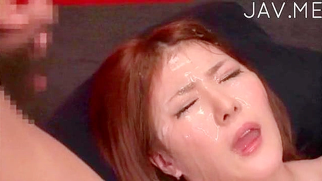 Adorable Asian Chick Gets Her Face Drenched In Hot Cum Shots