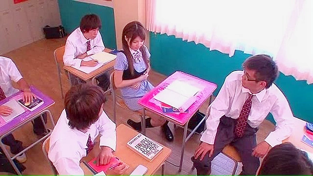 Excited Brunette Masturbates Her Friend’s Cock Sensually