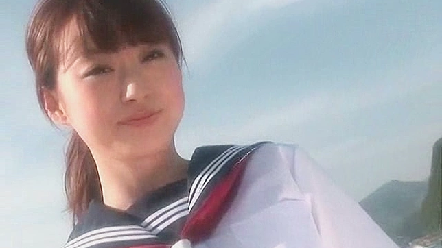 Naughty Japanese Redhead Takes It Bareback Outdoors Now