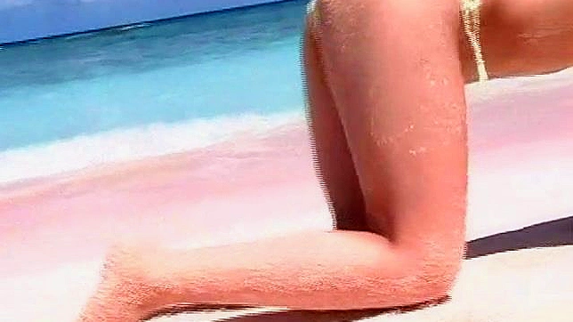 Sizzling Beach Moment Showing Off Her Perfect Asian Tits