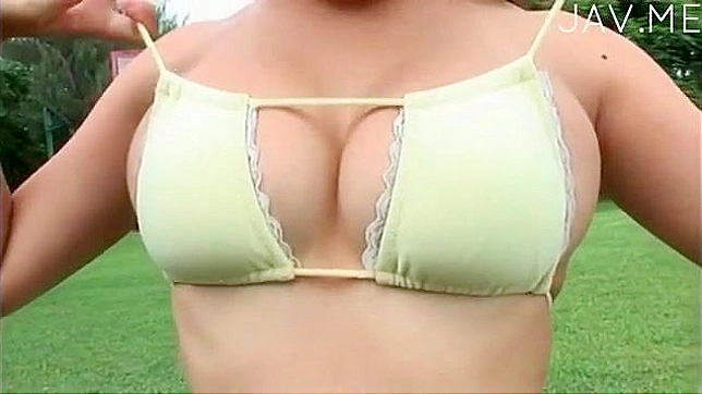 Charming Asian Chick in Bikini Enjoys Exciting Ball Play Fun