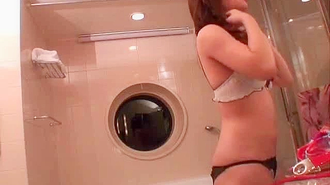 Hot Asian Beauty Enjoys Steamy Bathroom Fornication Chaos