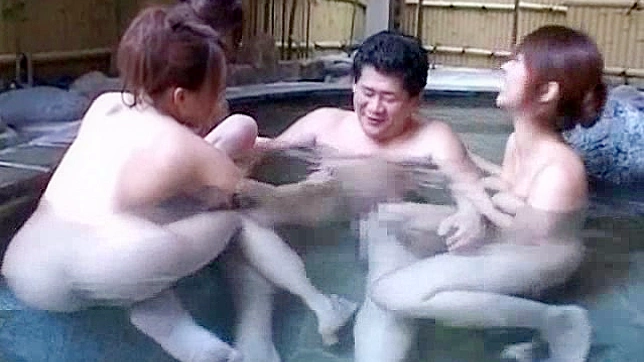 Sizzling Japanese Beauties Give Hot Blowjob To Macho Man