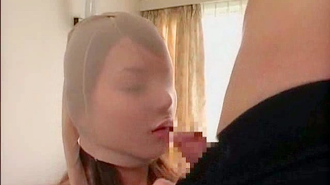 Masked Pantyhose Babe Gives Lustful Pecker-Sucking Pleasures