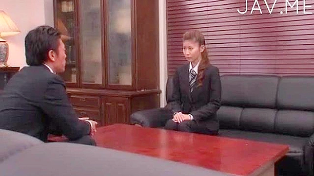 Seductive Brunette Surprises Man With Anal Licking Interview Trick