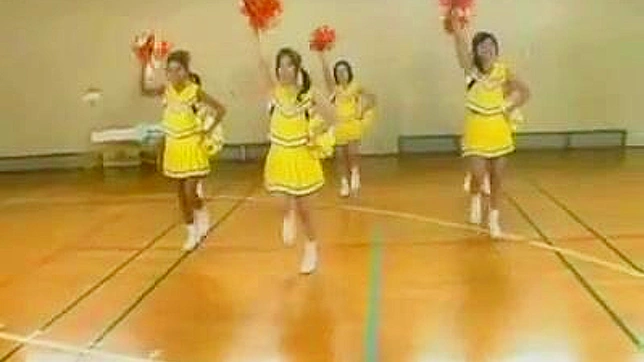 College Cheerleaders Tempt Their Coach For A Steamy Encounter
