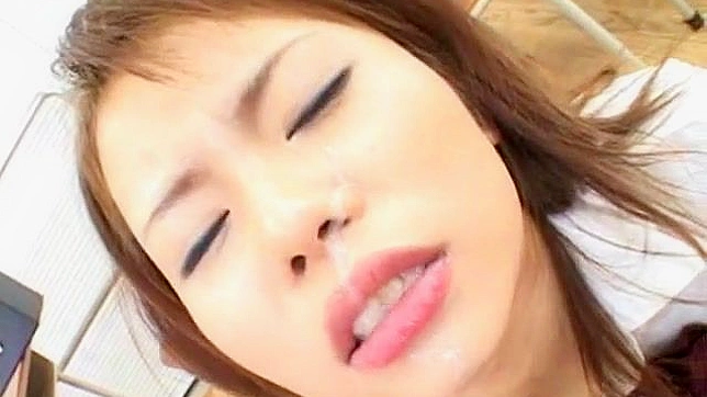 Sexy Student Plays School Trumpet Solo in Classroom Orgasm Scene