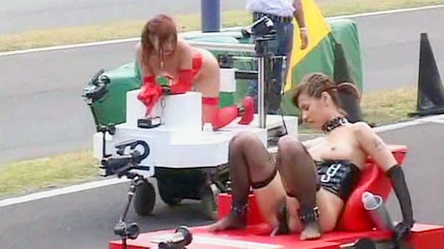 Hot F1 Fan Shows Ass While Watching Sexy Racing Clips