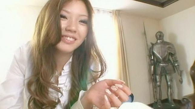 Cute Short-Haired Beauty Dazzles in Sexy Costume Roleplay Scene